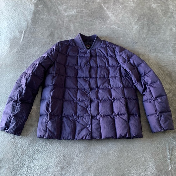 Trina by Trina Turk purple down lined bomber jacket - Picture 2 of 16